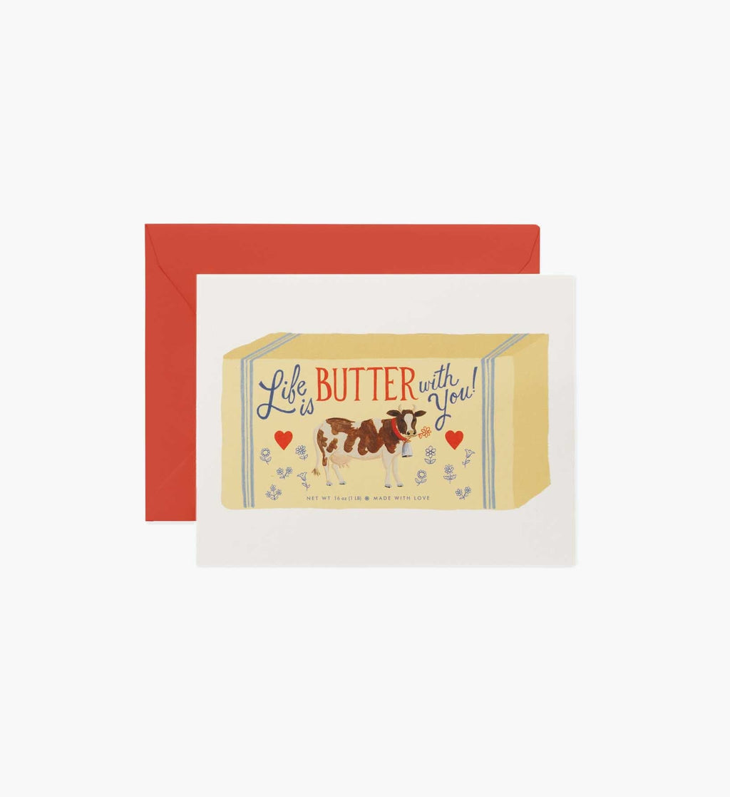 Life is Butter With You Love & Friendship Card - Single Card