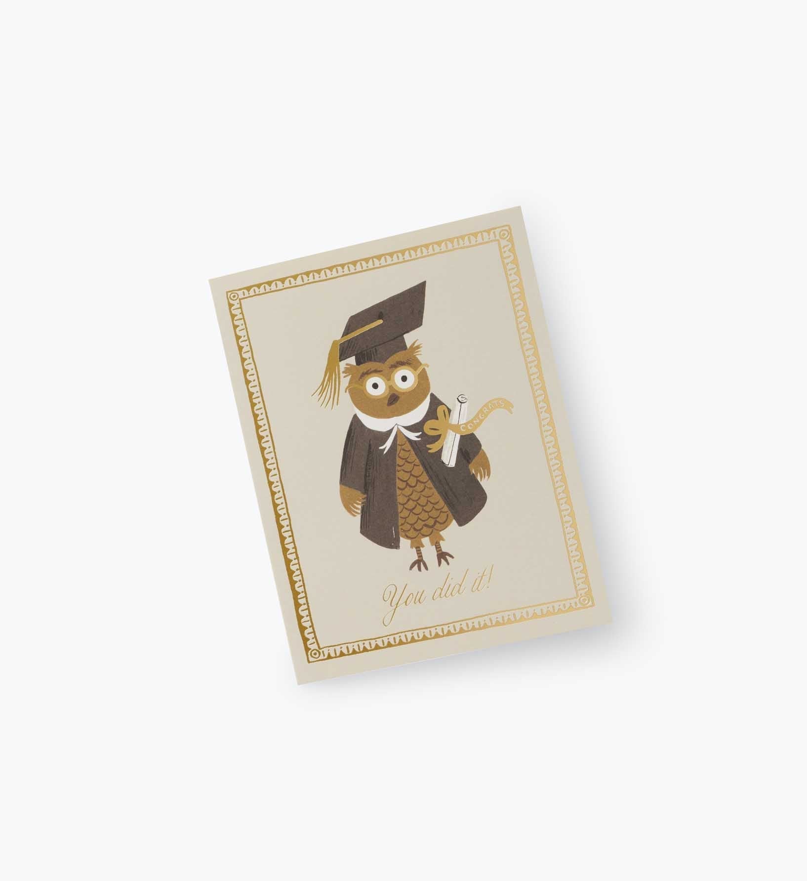 Congrats Owl Congrats Card - Single Card